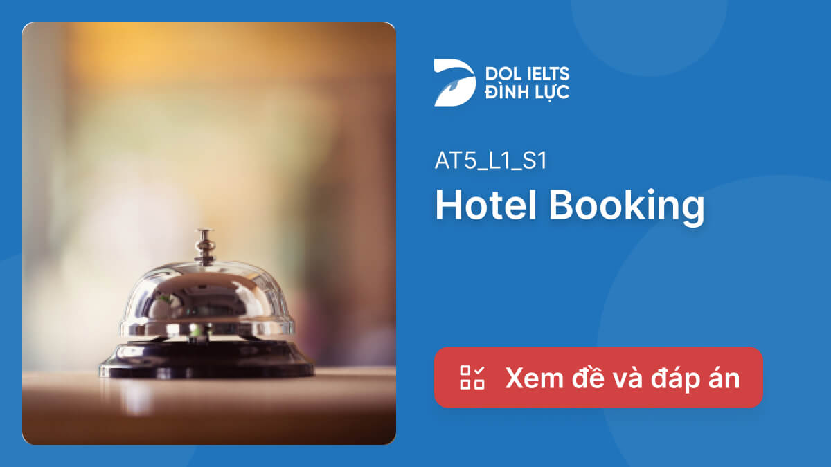 listening answer hotel booking enquiry