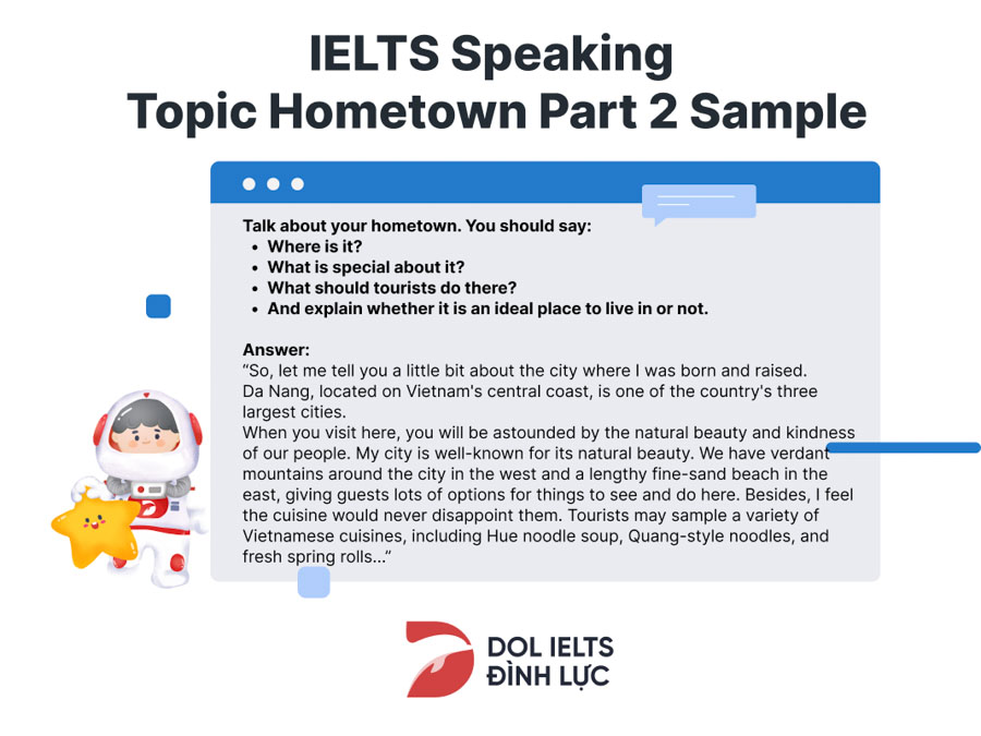 Bài mẫu chủ đề Hometown Speaking IELTS Part 2