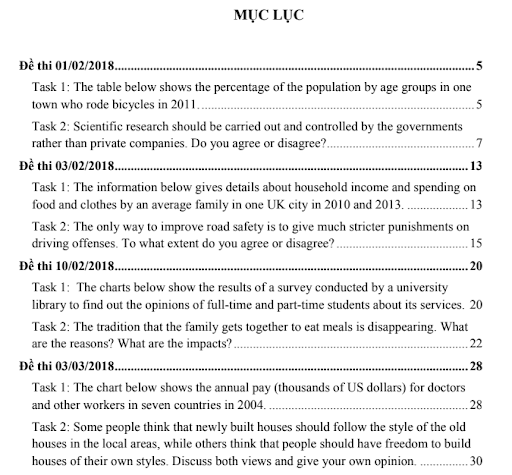 IELTS Writing Ngoc Bach 2018