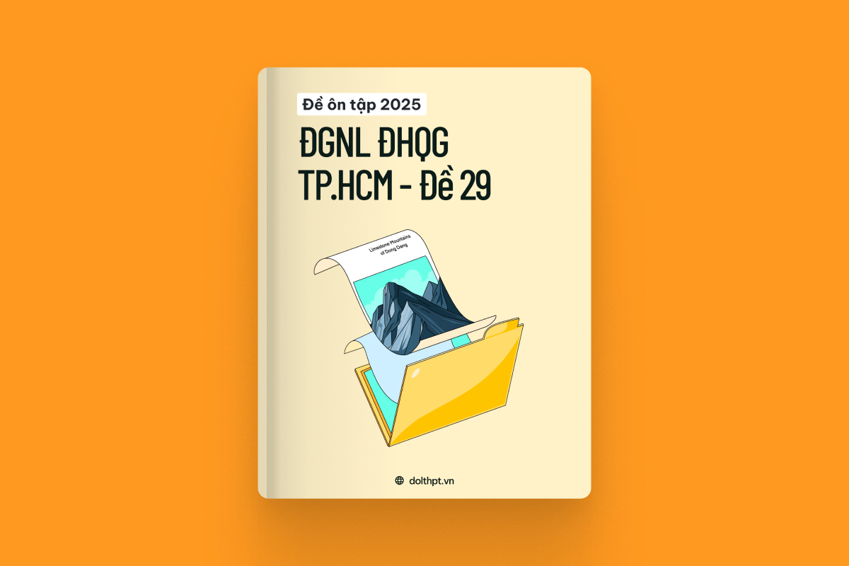 Đề ôn tập ĐGNL ĐHQG TP.HCM năm 2025 - Mã đề 29