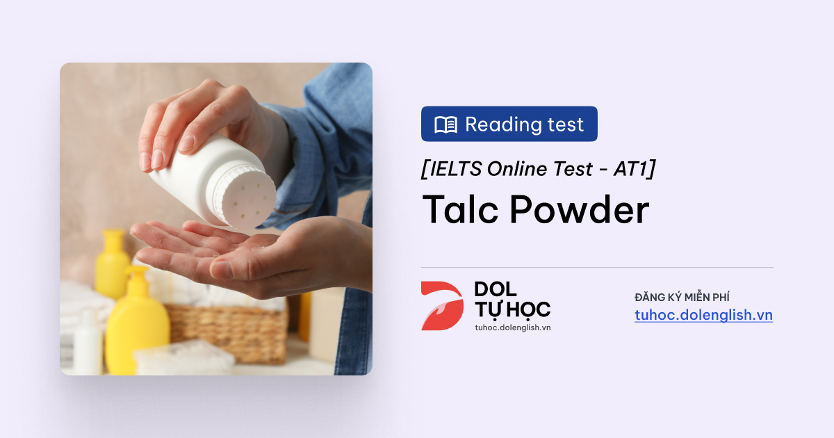 Talc Test Talc powder