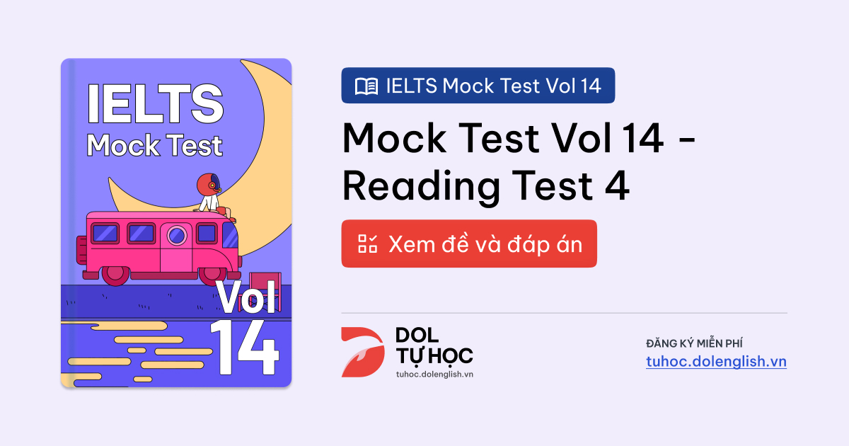 IELTS Mock Test Vol 14 - Reading Test 4 with Practice Test, Answers And ...