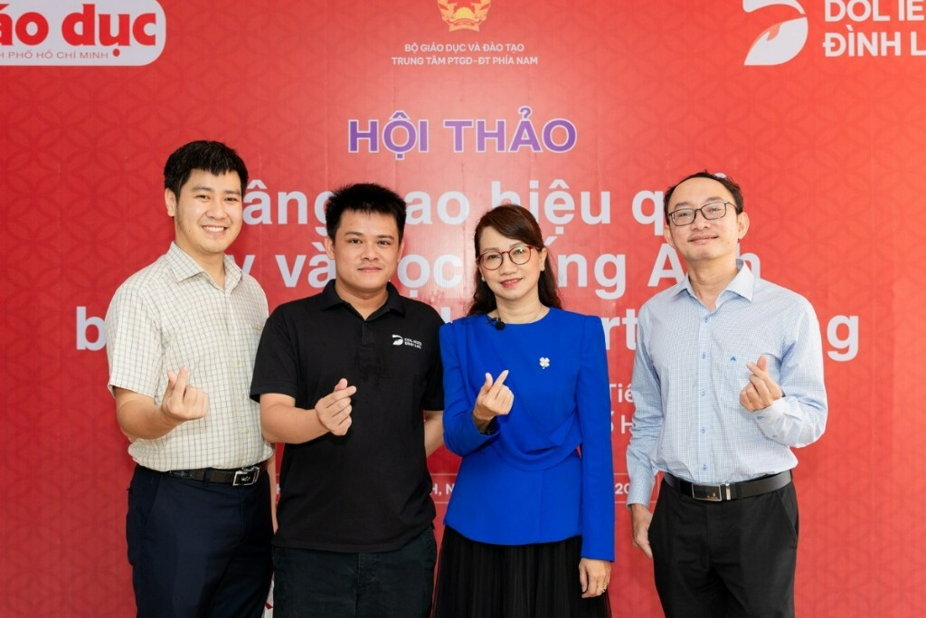 CEO DOL English - Anh Lê Đình Lực cùng các đối tác trong buổi tập huấn