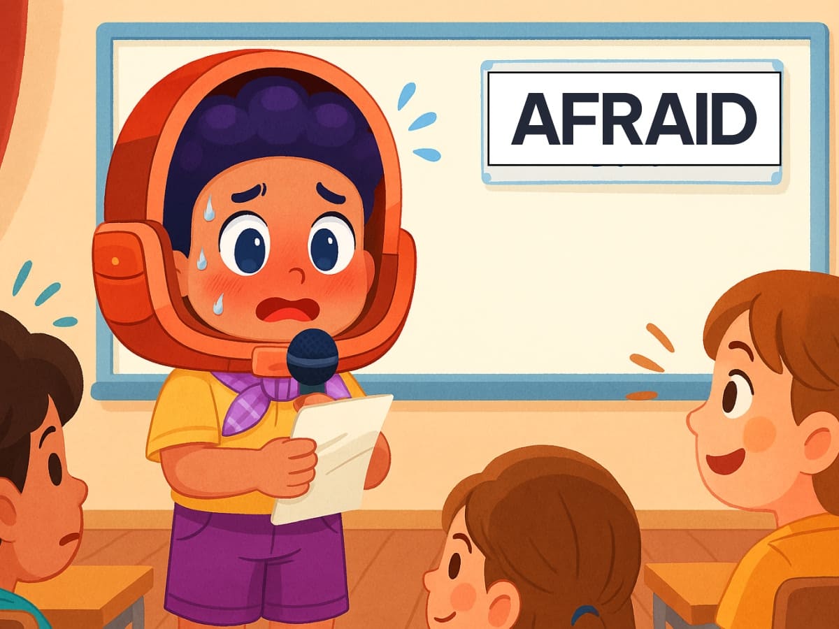 afraid of là gì