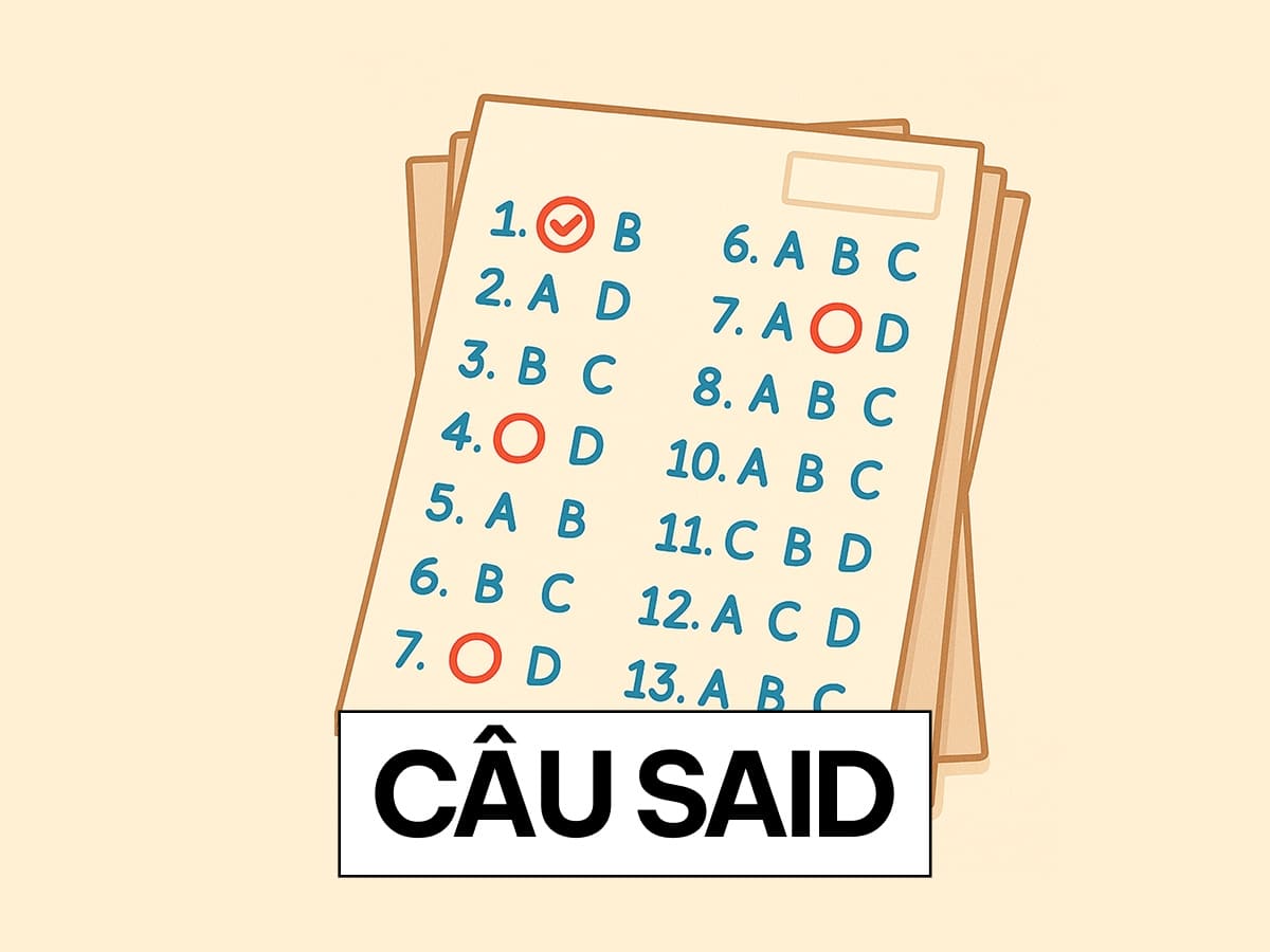 Bài tập cấu trúc câu said cơ bản và nâng cao (có đáp án)