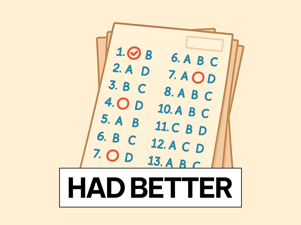 bài tập cấu trúc had better