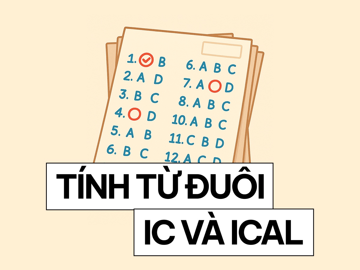Bài tập tính từ đuôi ic cơ bản và nâng cao (có đáp án)