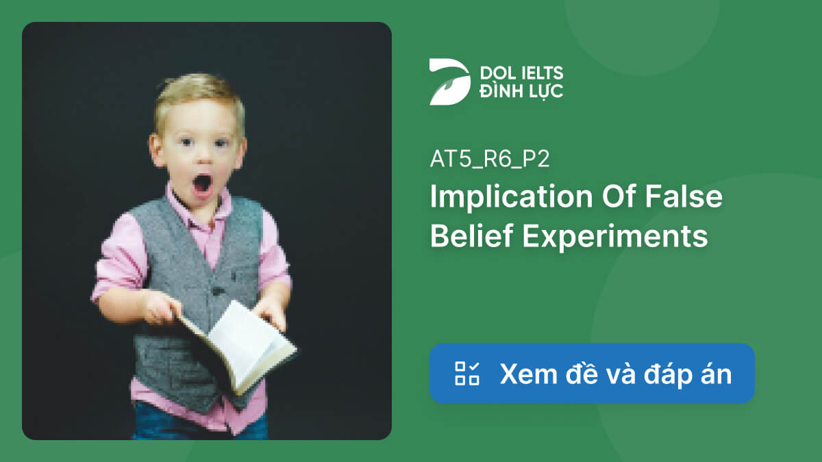 implication of false belief experiment 2 reading answers