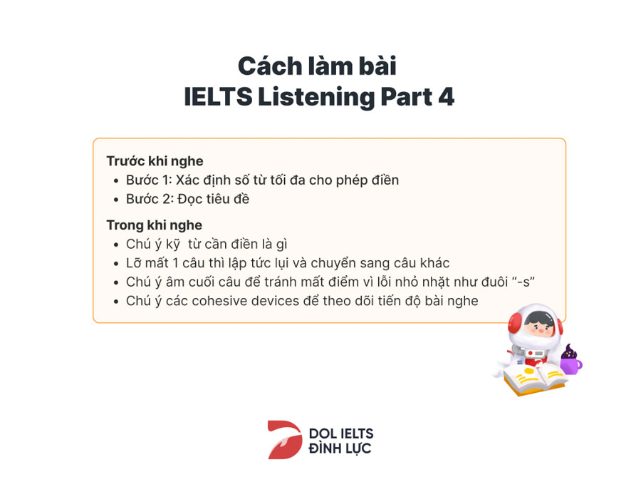 Cách làm IELTS Listening Section 4