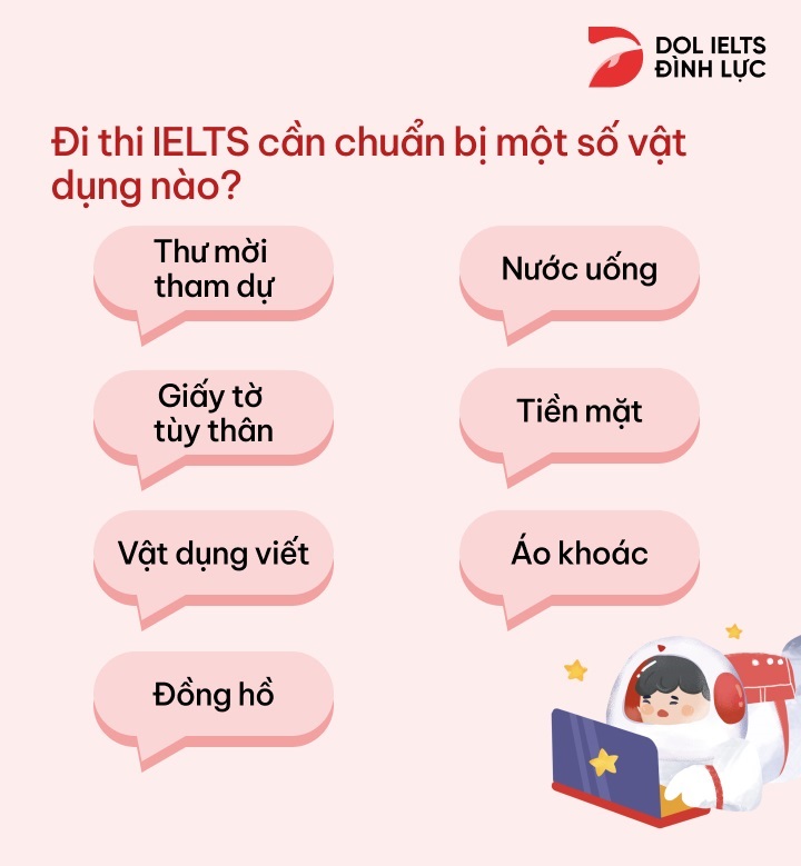 đi thi ielts cần mang gì