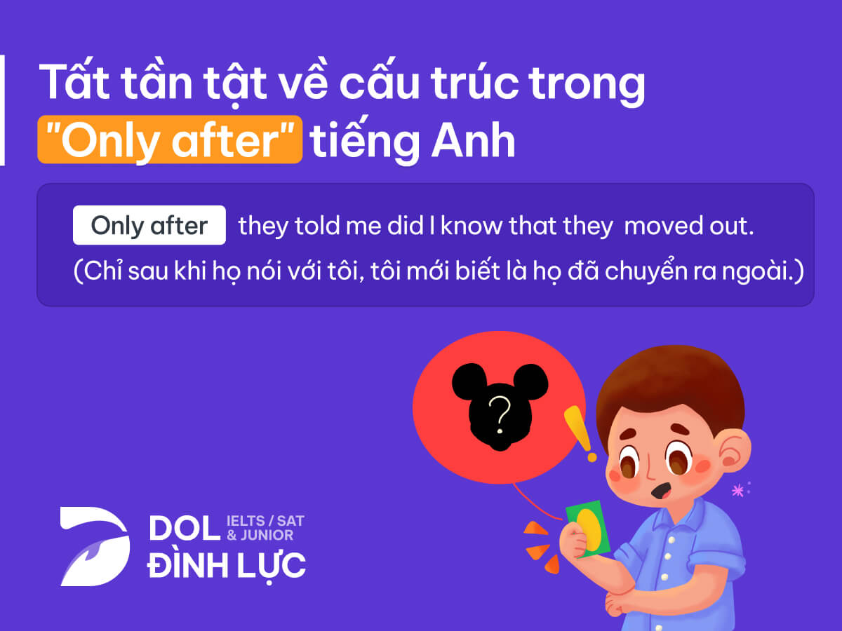 cấu trúc only after trong tiếng anh