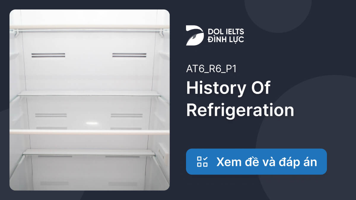 History Of Refrigeration IELTS Reading Answers with Explanation IELTS