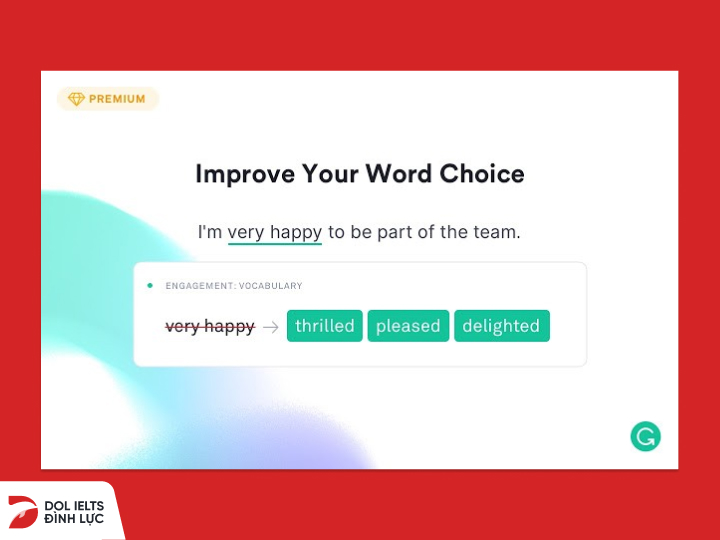 grammarly cải thiện từ vựng writing