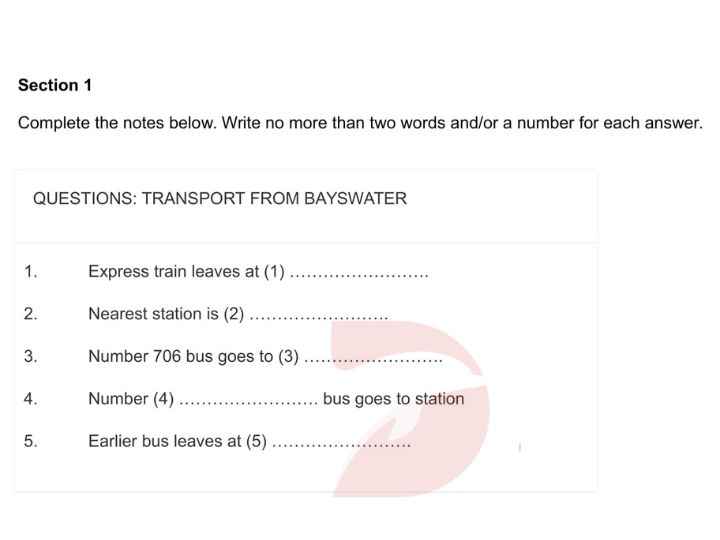 ielts listening note completion là gì