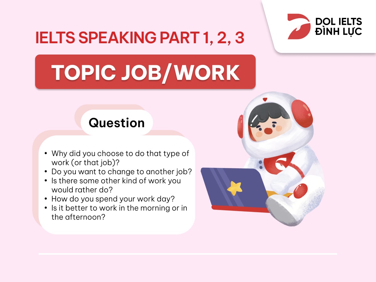 IELTS Speaking topic Job/Work part 1, 2, 3 - DOL English