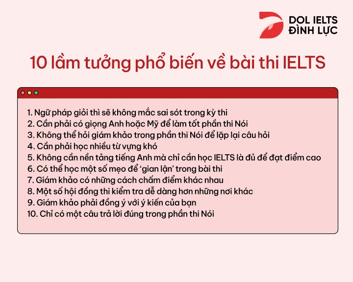 lầm tưởng phổ biến về IELTS