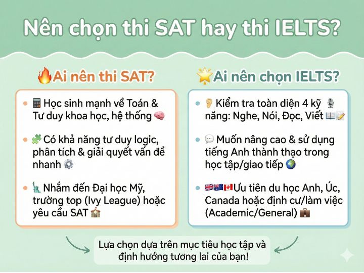 [{"type":"p","id":"pY9xTLBjhZIFHce1IwSu7","children":[{"text":"So sánh SAT và IELTS & Nên chọn thi SAT hay thi IELTS?"}]}]