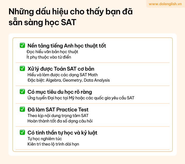 [{"type":"p","children":[{"text":"Thi SAT có khó không? Độ tuổi thi SAT? Nên học SAT từ lớp mấy? & Những dấu hiệu cho thấy bạn đã sẵn sàng học SAT"}]}]