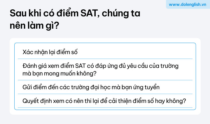 [{"type":"p","children":[{"text":"Thi SAT bao lâu có kết quả & Những điều nên làm sau khi có điểm SAT"}]}]