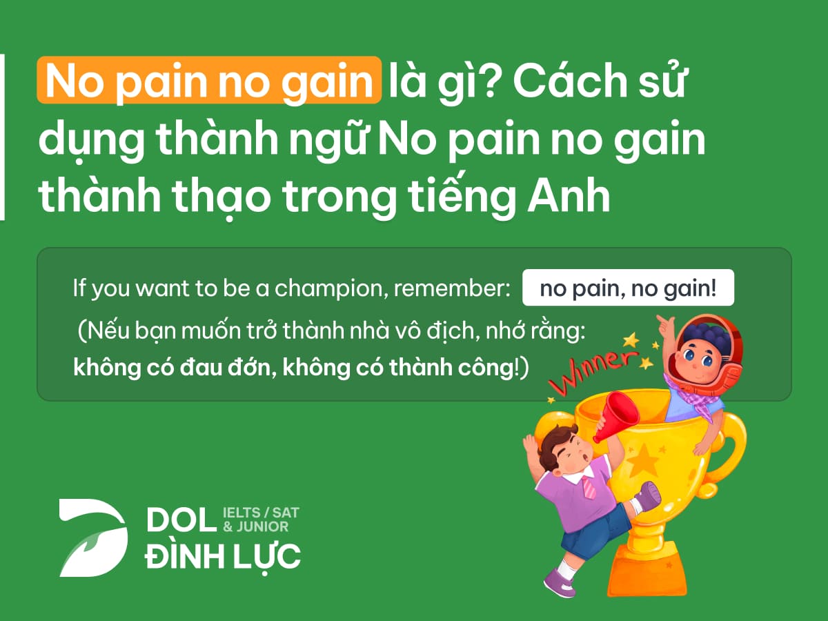 No pain no gain là gì