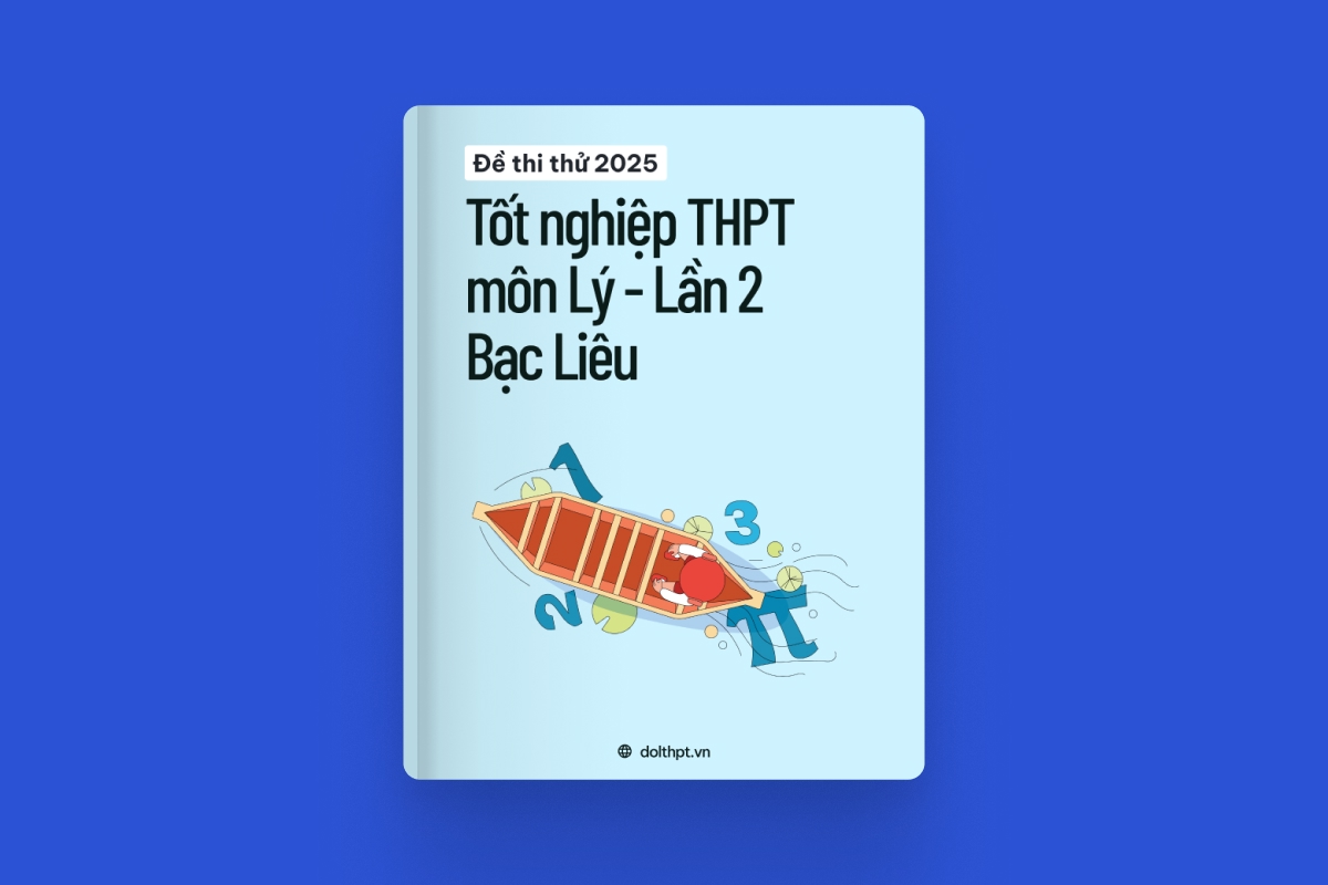 Đề thi thử tốt nghiệp THPT môn Vật Lý Sở GD&ĐT Bạc Liêu lần 2 năm 2025 exam cover