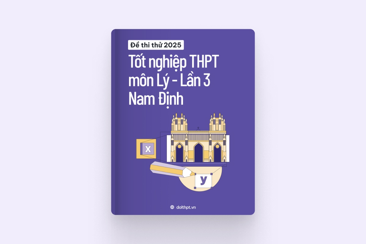Đề thi thử tốt nghiệp THPT môn Vật Lý Sở GD&ĐT Nam Định lần 3 năm 2025 exam cover