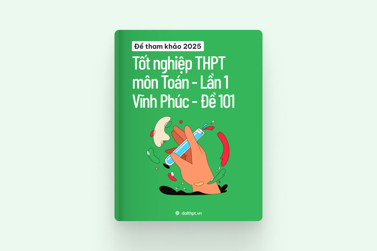 Đề tham khảo tốt nghiệp THPT môn Toán Sở GD&ĐT Vĩnh Phúc năm 2025 Lần 1 - Mã đề 101 exam cover