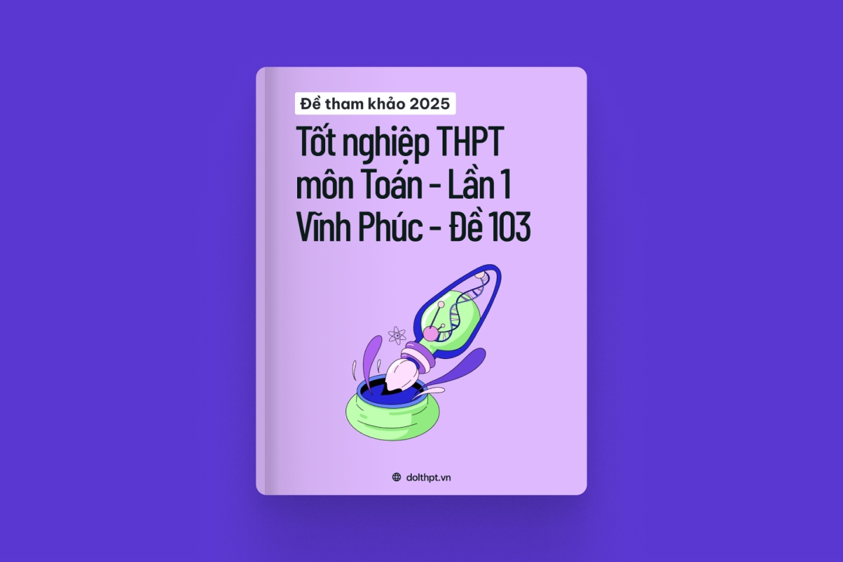Đề tham khảo tốt nghiệp THPT môn Toán Sở GD&ĐT Vĩnh Phúc năm 2025 Lần 1 - Mã đề 103 exam cover
