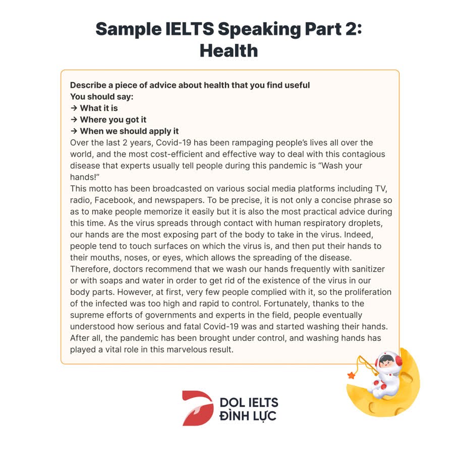 ielts speaking part 2 health